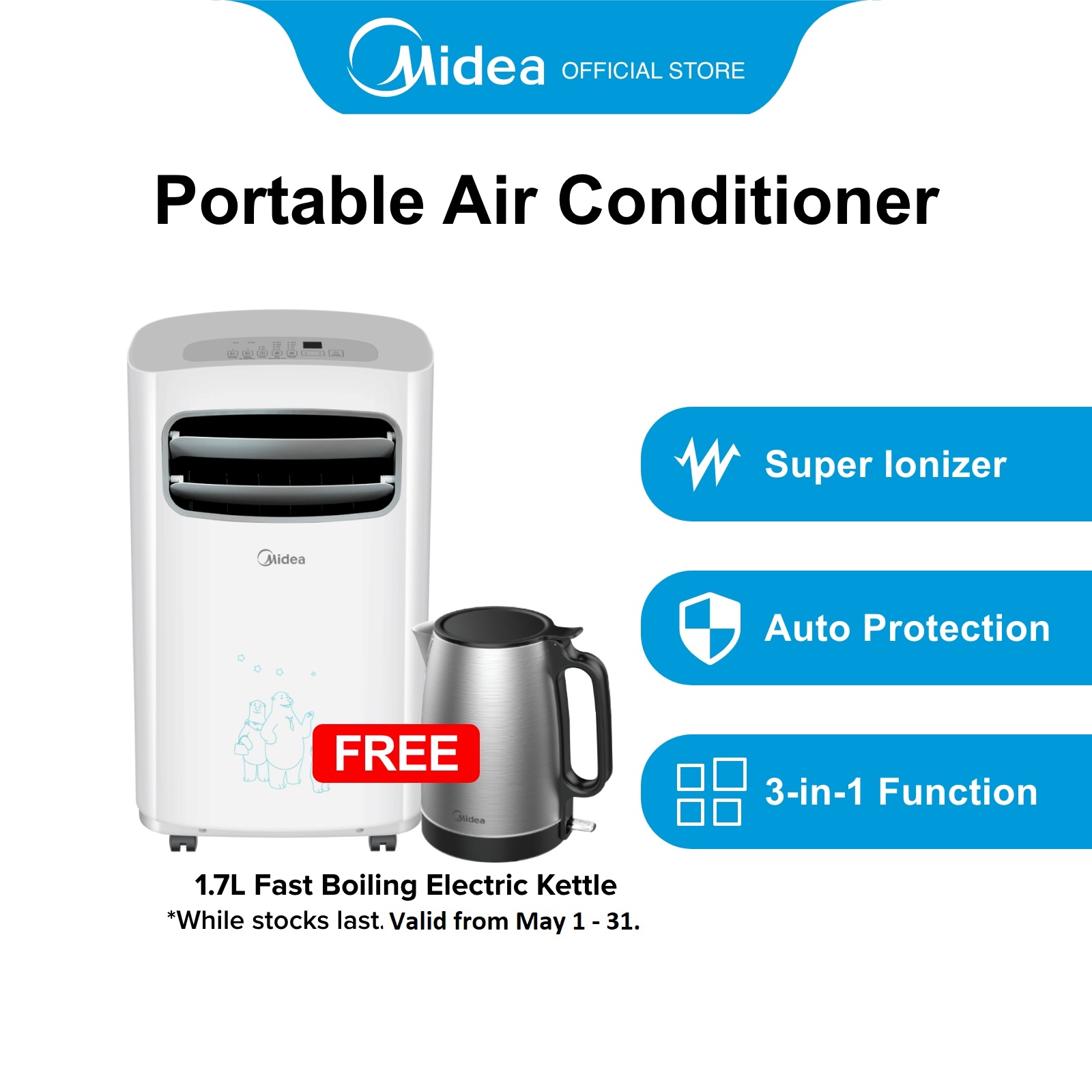 [Bulky] Midea MPPFB-12CRN1 Portable Air Conditioner, 12000BTU