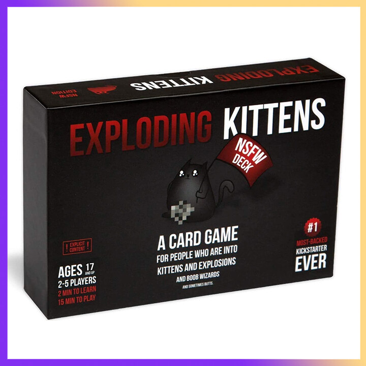 Exploding Kittens NSFW Edition ( ADULTS ONLY- Explicit Content ) Funny Card Game | A Russian Roulette Family Party Games | Popular for Adults & Teens 2-5 Players Board Games